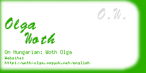 olga woth business card